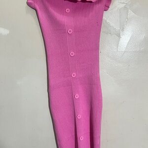 Pink strapless dress